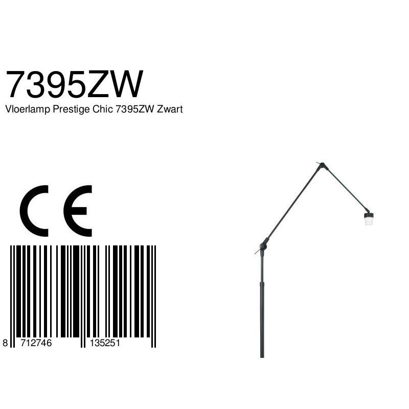 Vloerlamp Prestige Chic 7395ZW Zwart