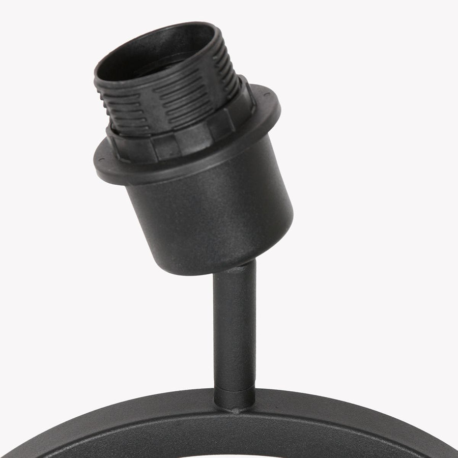 Tafellamp Stang 3505ZW Zwart + Kap Velours zilver
