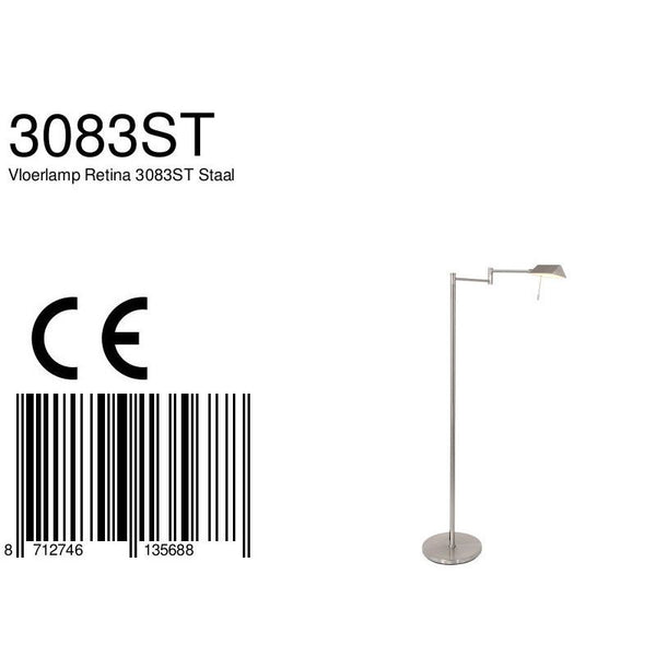 Vloerlamp Retina 3083ST Staal