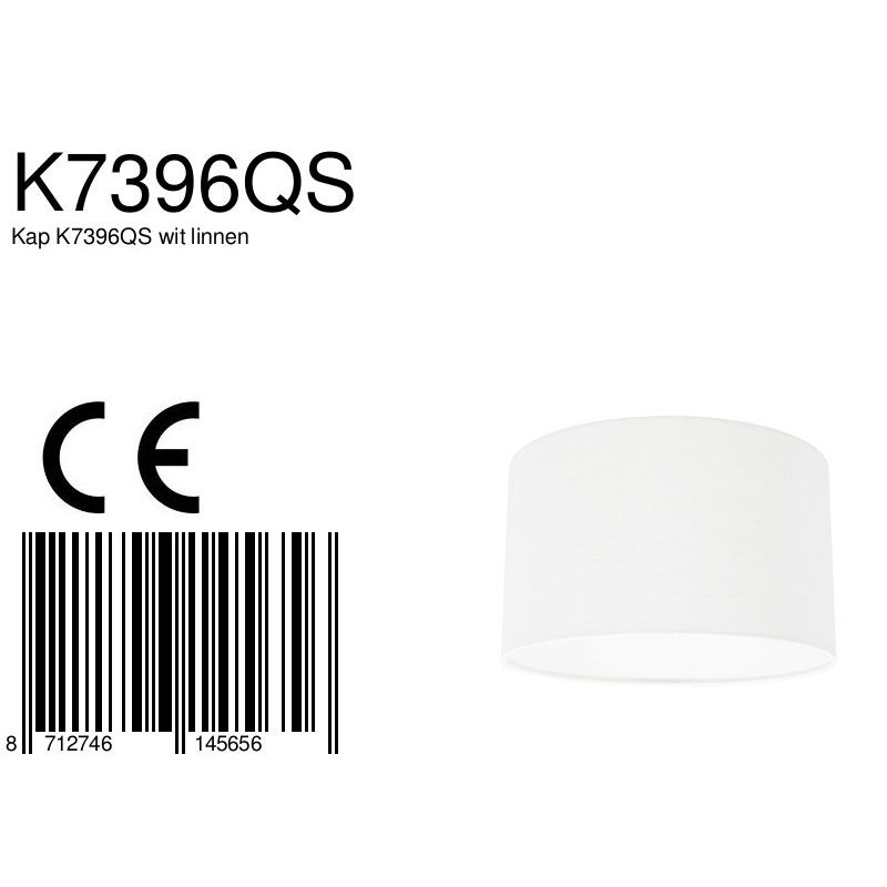 Lampenkap K7396QS Wit Linnen