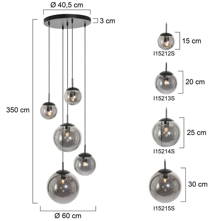 Plafondlamp Bollique 2730ZW Zwart