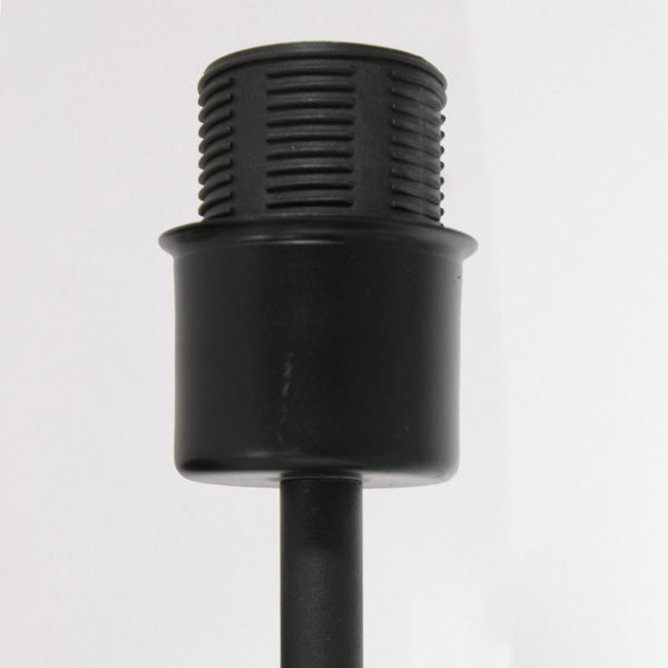 Wandlamp Stang 8203ZW Zwart + Kap Grijs Linnen