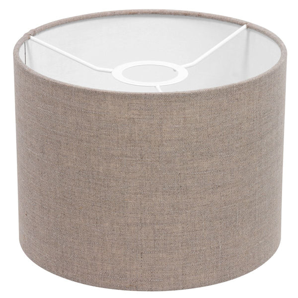 Wandlamp Stang 8203ZW Zwart + Kap Grijs Linnen
