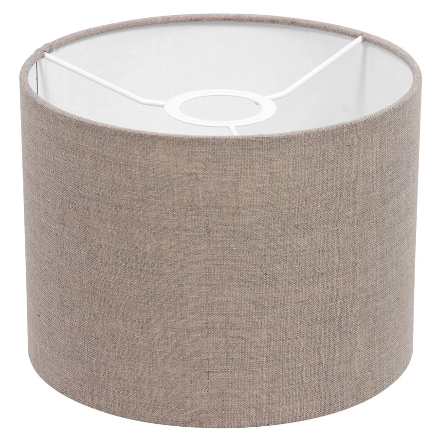 Wandlamp Stang 8203ZW Zwart + Kap Grijs Linnen