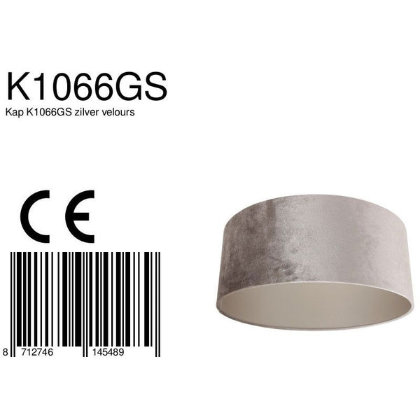 Lampenkap K1066GS Fluweel Zilver