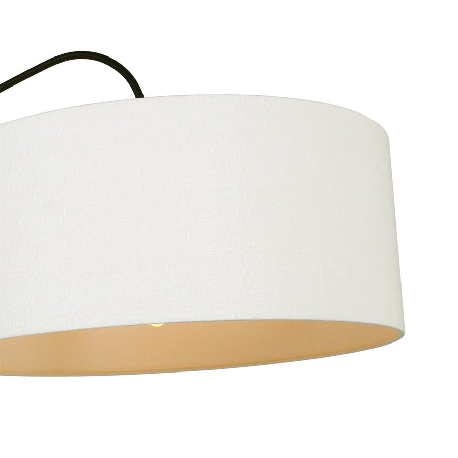 Wandlamp Elegant Classy 2574ZW+K1066QS Zwart-Wit Linnen