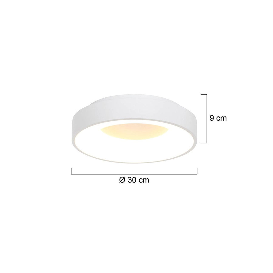 Plafondlamp Ringlede 3086W Wit Ø30cm