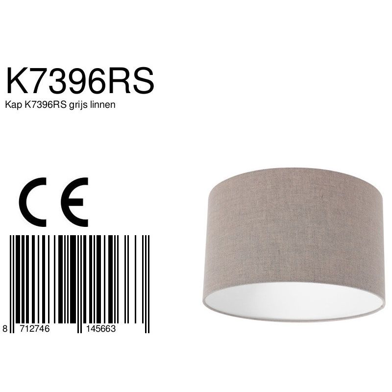Lampenkap K7396RS Grijs Linnen
