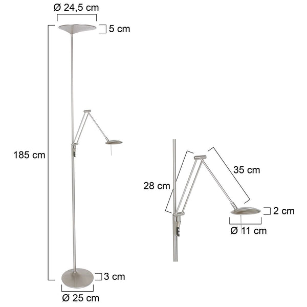 Vloerlamp Zodiac 2107ST Staal