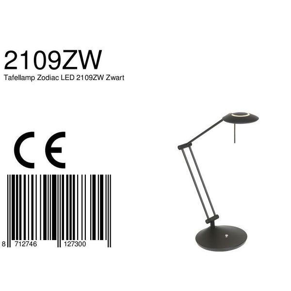 Tafellamp Zodiac 2109ZW Zwart