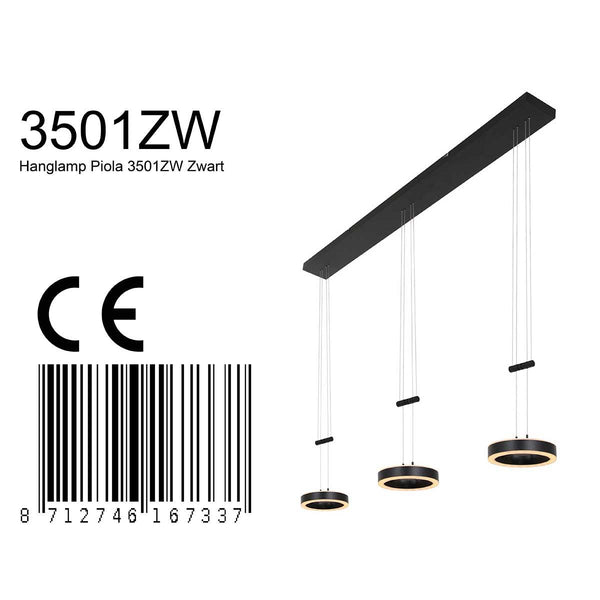 Hanglamp Piola 3501ZW Zwart