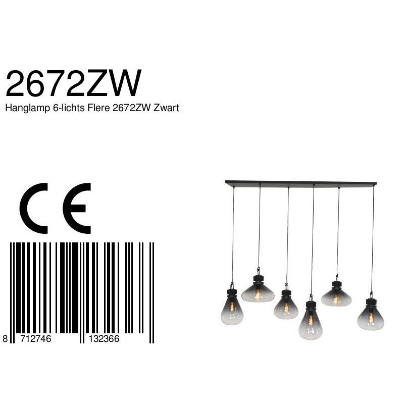Hanglamp Flere 2672ZW Zwart