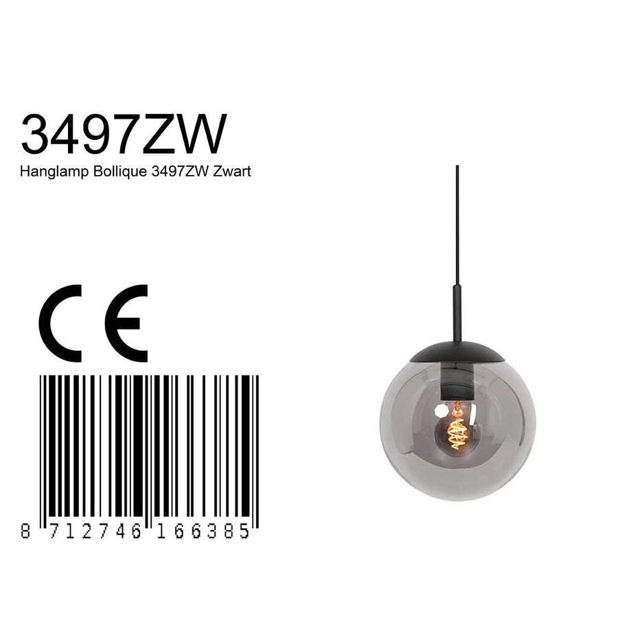 Hanglamp Bollique 3497ZW Zwart