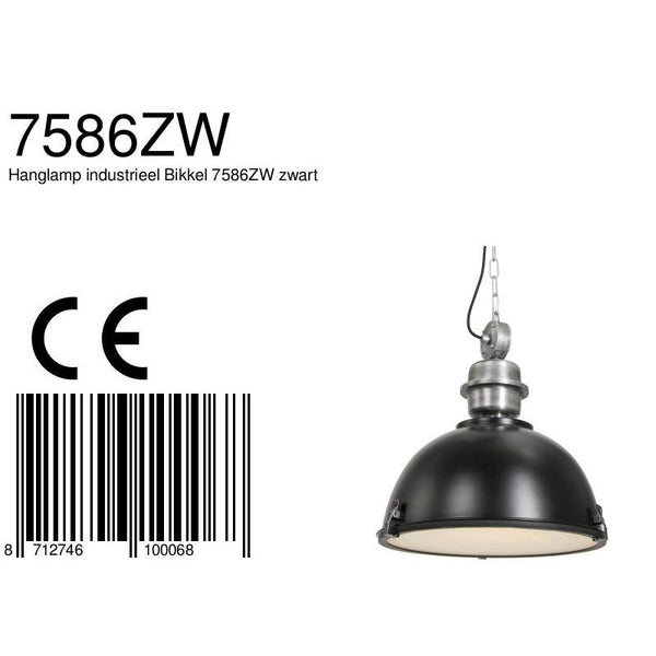 Hanglamp Bikkel 7586ZW Zwart