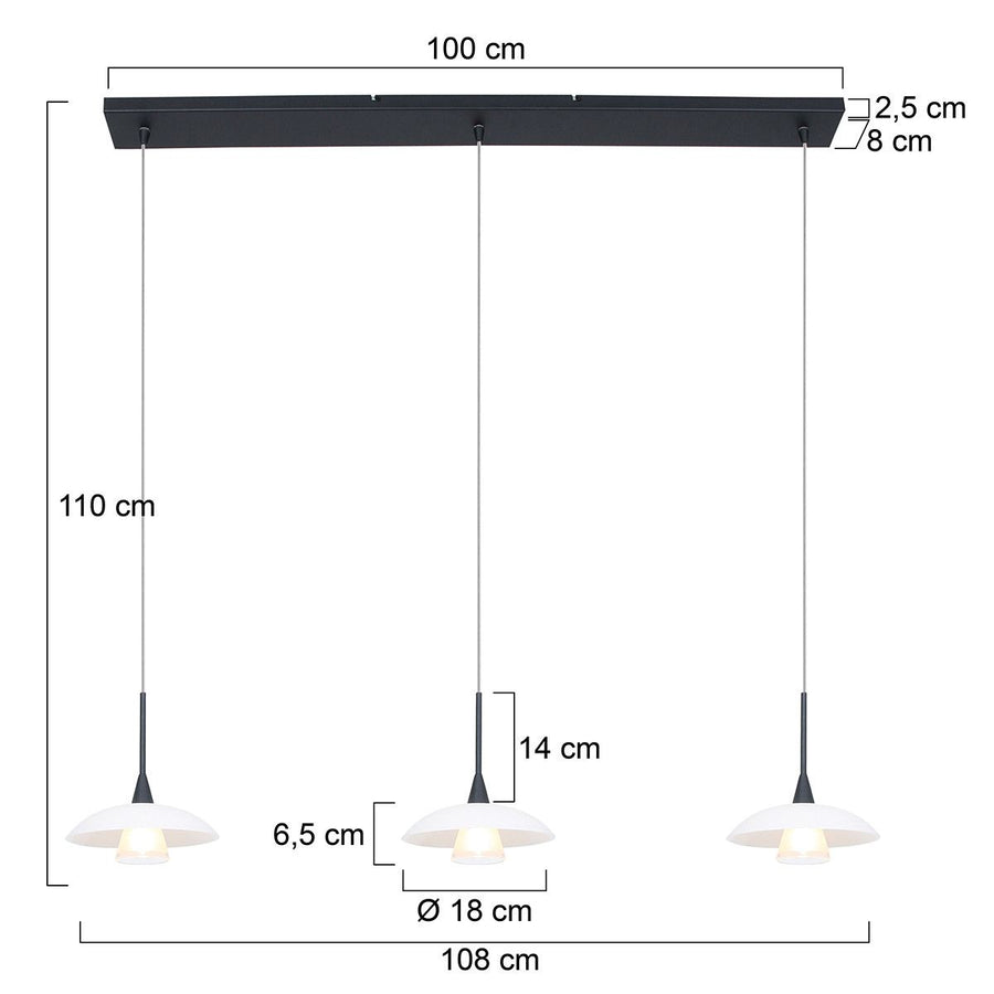 Hanglamp Tallerken 2654ZW Zwart