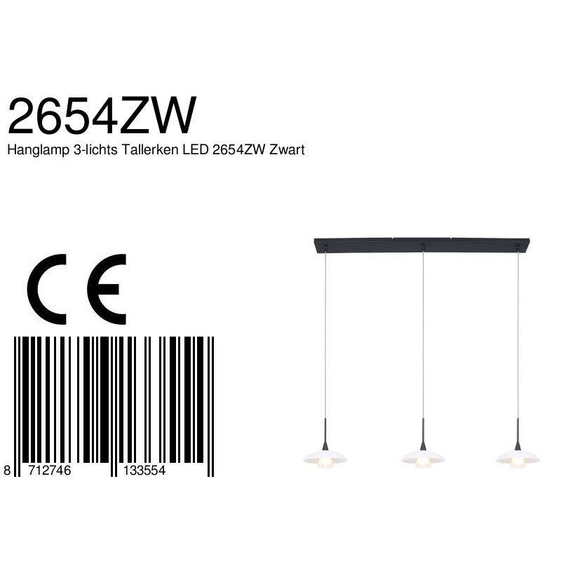 Hanglamp Tallerken 2654ZW Zwart