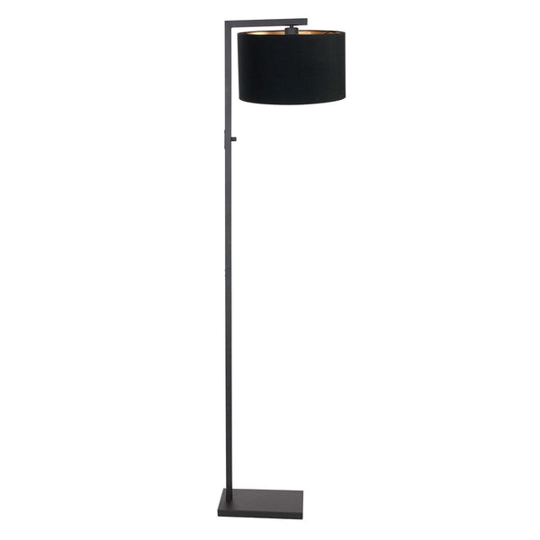 Vloerlamp Stang 7196ZW Zwart + Kap Zwart Linnen