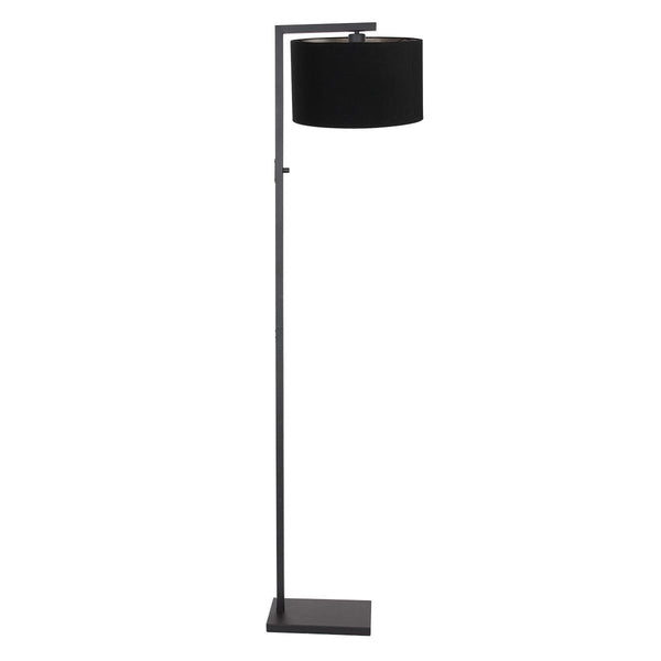 Vloerlamp Stang 7196ZW Zwart + Kap Zwart Linnen