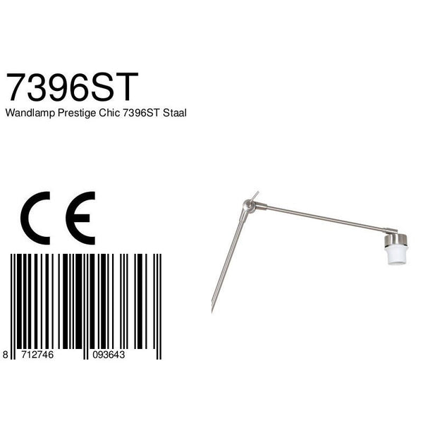 Wandlamp Prestige Chic 7396ST Staal
