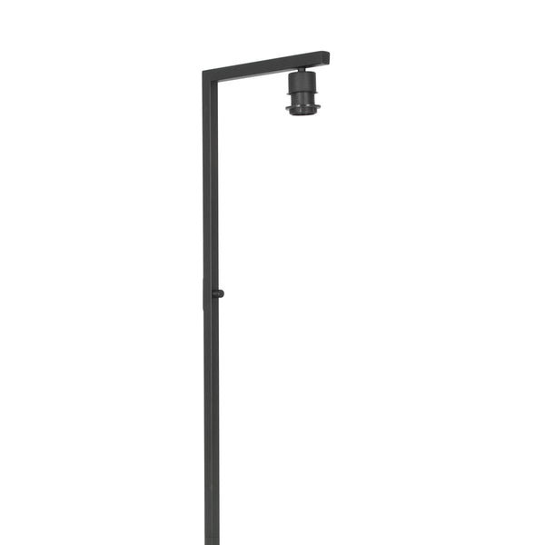Vloerlamp Stang 8220ZW Zwart + Kap Velours Zilver
