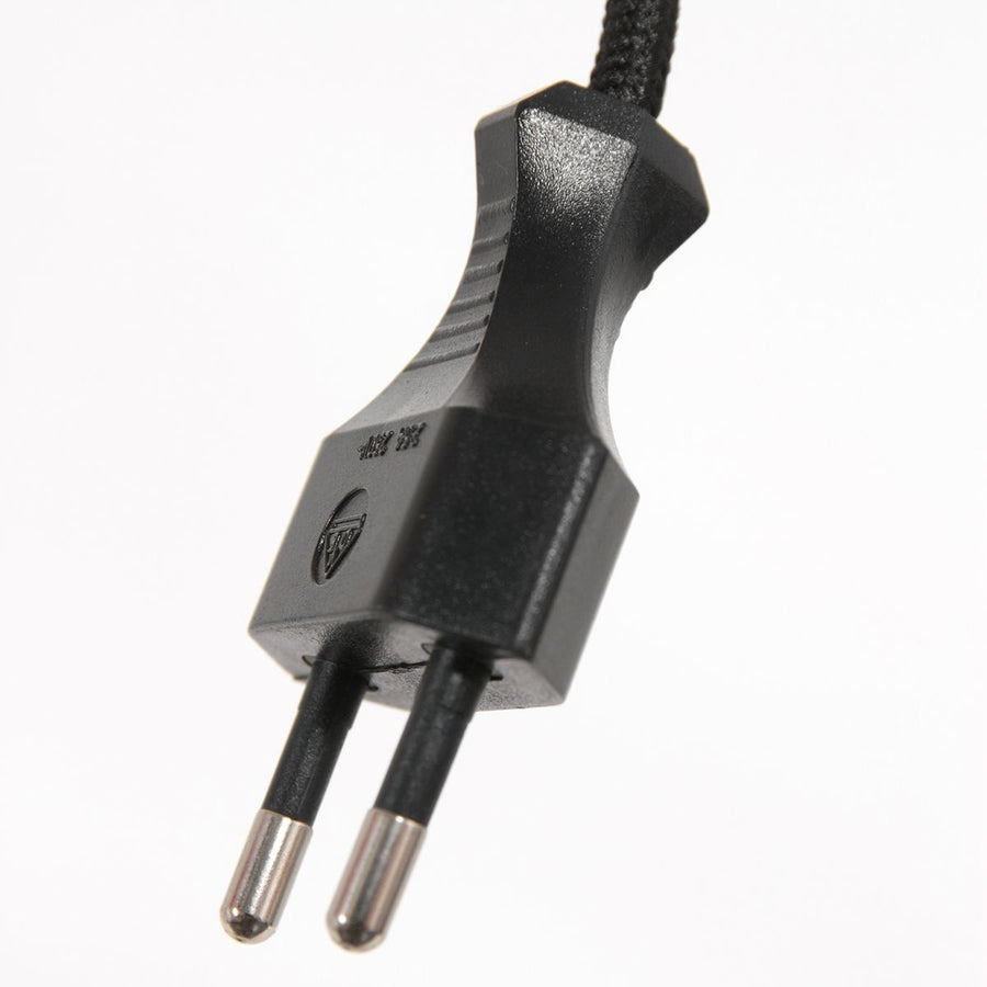 Vloerlamp Stang 8220ZW Zwart + Kap Velours Zilver
