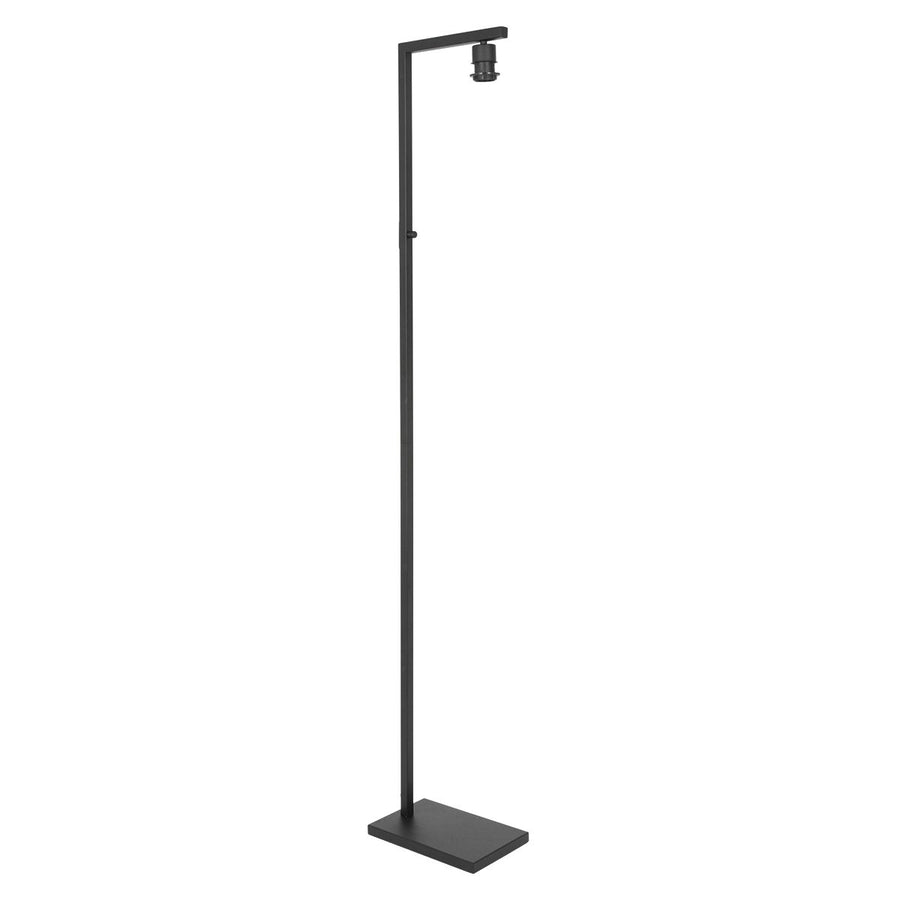 Vloerlamp Stang 8220ZW Zwart + Kap Velours Zilver