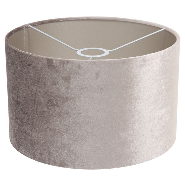 Vloerlamp Stang 8220ZW Zwart + Kap Velours Zilver