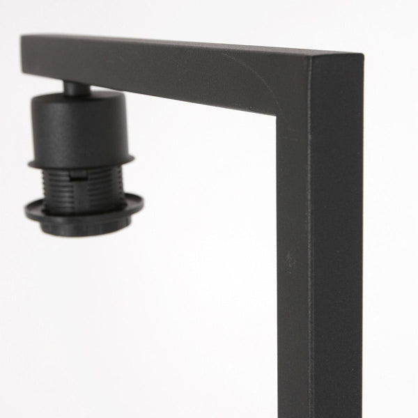 Vloerlamp Stang 8220ZW Zwart + Kap Velours Zilver
