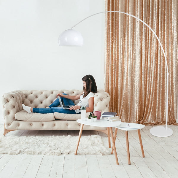 Vloerlamp Sparkled Light 7268W+K10610S Wit-Wit Kunststof