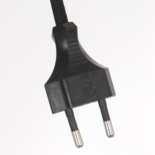 Tafellamp Stang 7124ZW Zwart +Kap Velours Blauw