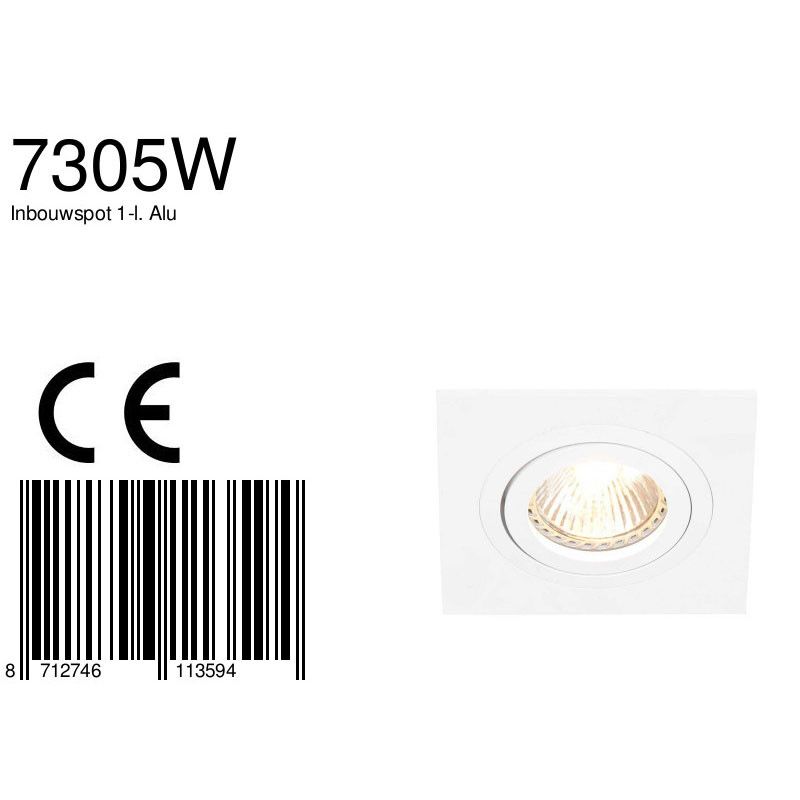 Inbouwspot Pélite spot 7305W Wit