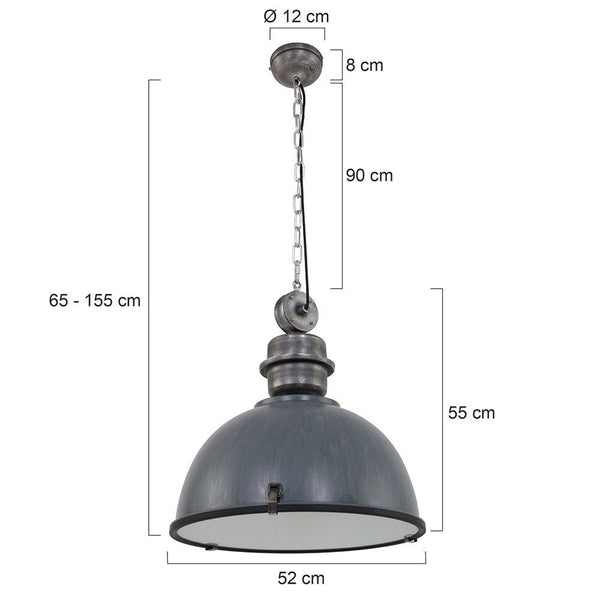 Hanglamp Bikkel XXL 7834GR grijs