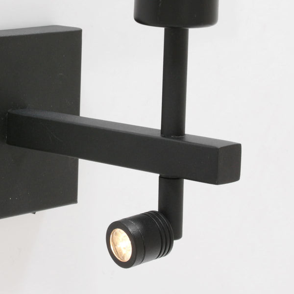 Wandlamp Stang 8205ZW Zwart + Kap Velours Groen