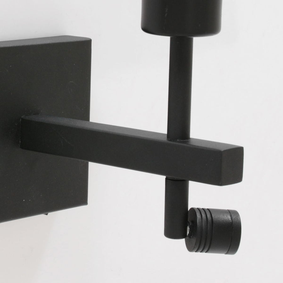 Wandlamp Stang 8205ZW Zwart + Kap Velours Groen