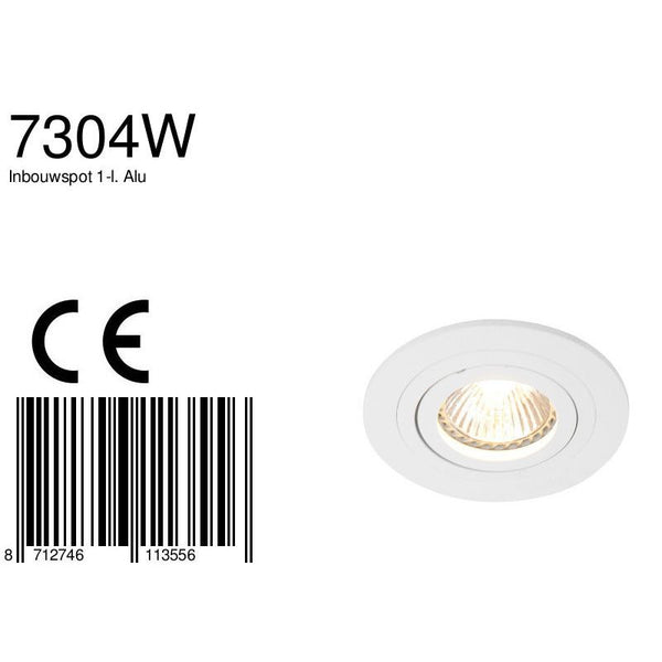 Inbouwspot Pélite spot 7304W Wit