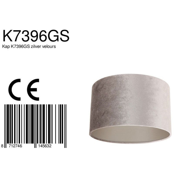 Lampenkap K7396GS Fluweel Zilver