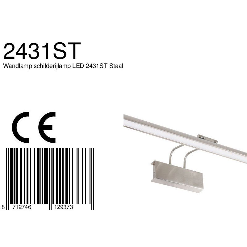 Wandlamp Litho 2431ST Staal
