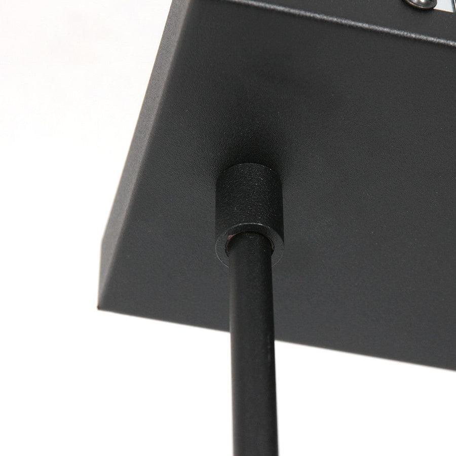 Hanglamp Stang 3464ZW Zwart + Kap Velours Blauw