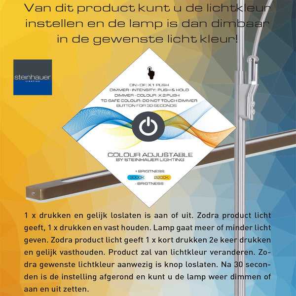 Vloerlamp Zenith 1477ST Staal