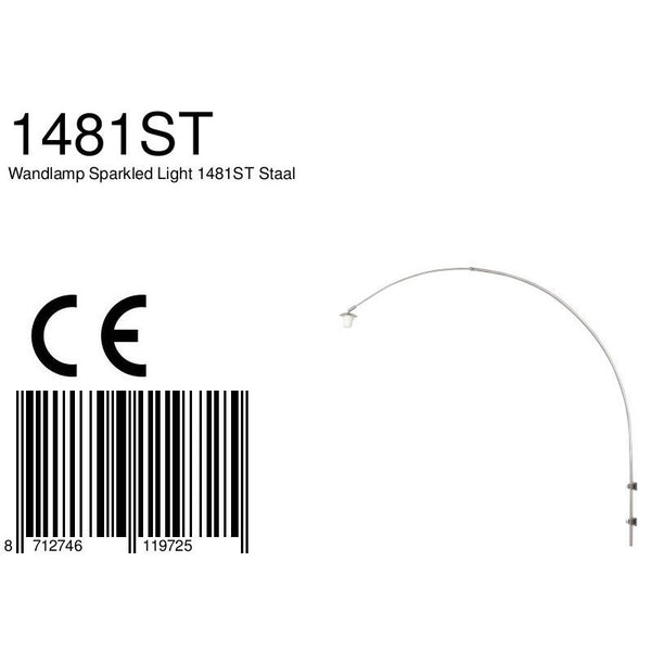 Wandlamp Sparkled Light 1481ST Staal