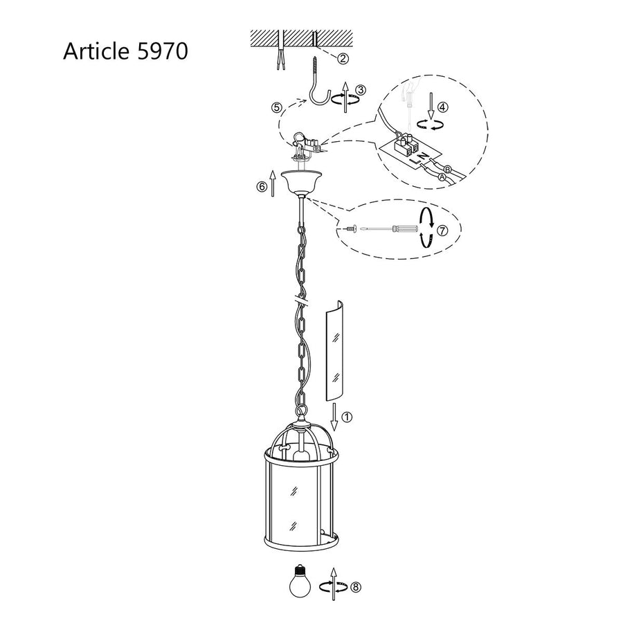 Hanglamp Pimpernel 5970BR Brons