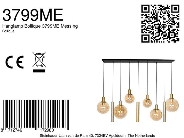 Hanglamp Bollique 3799ME Messing