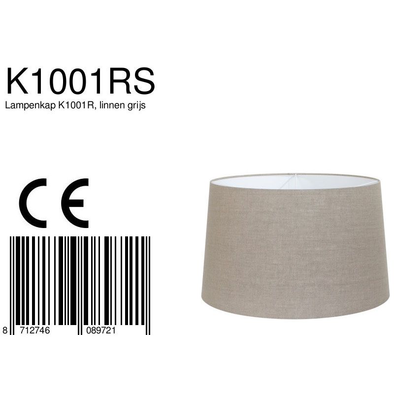 Lampenkap K1001RS Grijs Linnen
