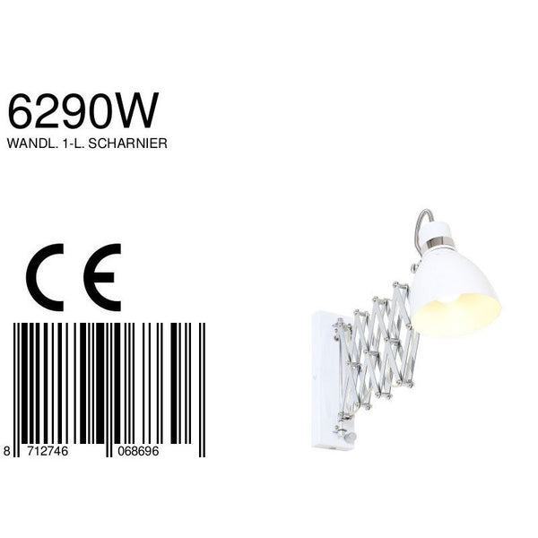 Wandlamp Spring 6290W Wit