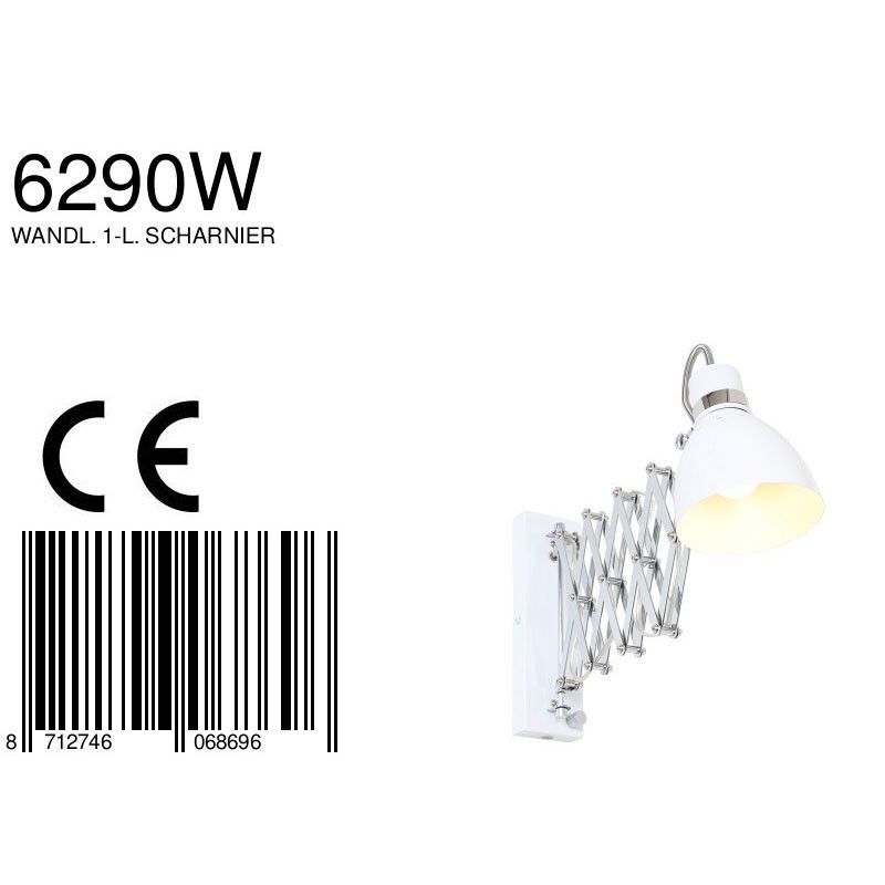 Wandlamp Spring 6290W Wit