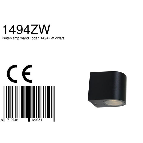 Buitenlamp Logan 1494ZW Zwart