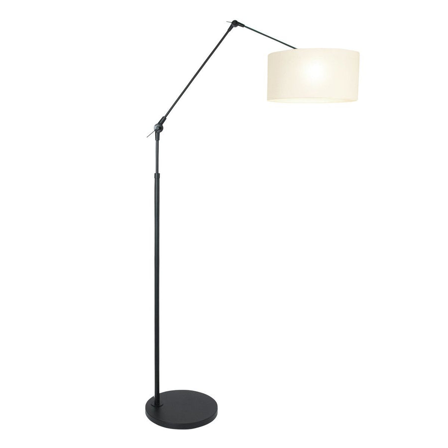 Vloerlamp Prestige Chic 7395ZW+K1068QS Zwart-Wit Linnen