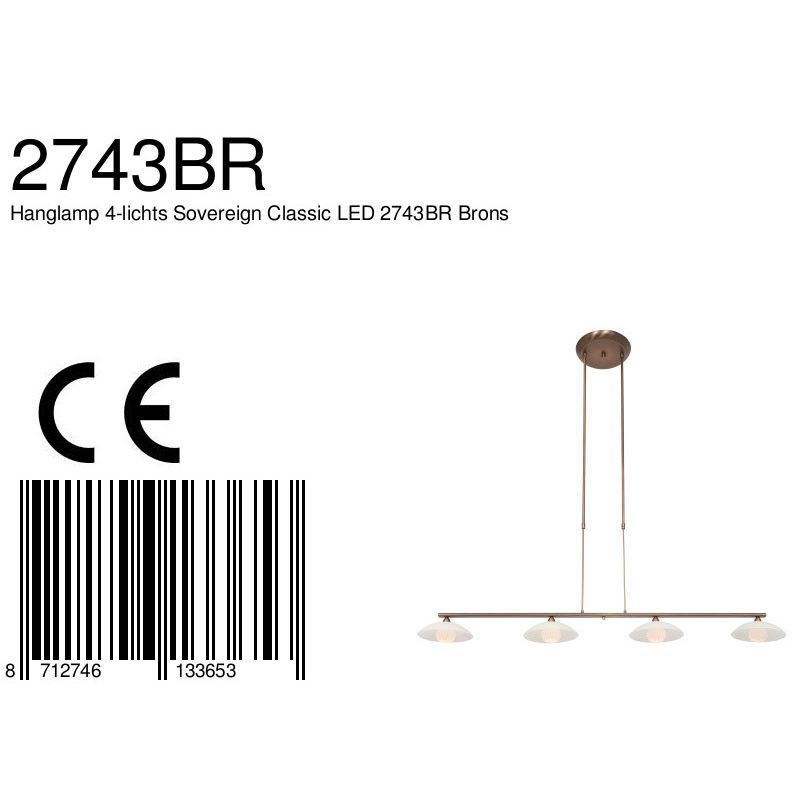 Hanglamp Sovereign Classic 2743BR Brons
