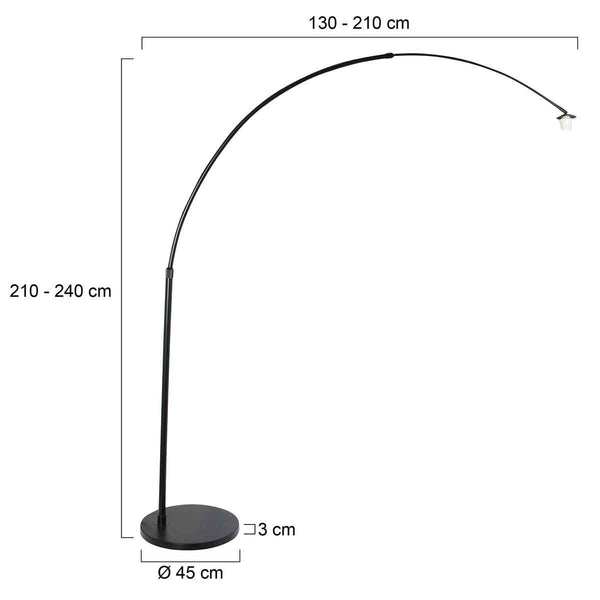 Vloerlamp Sparkled Light 7268ZW Zwart