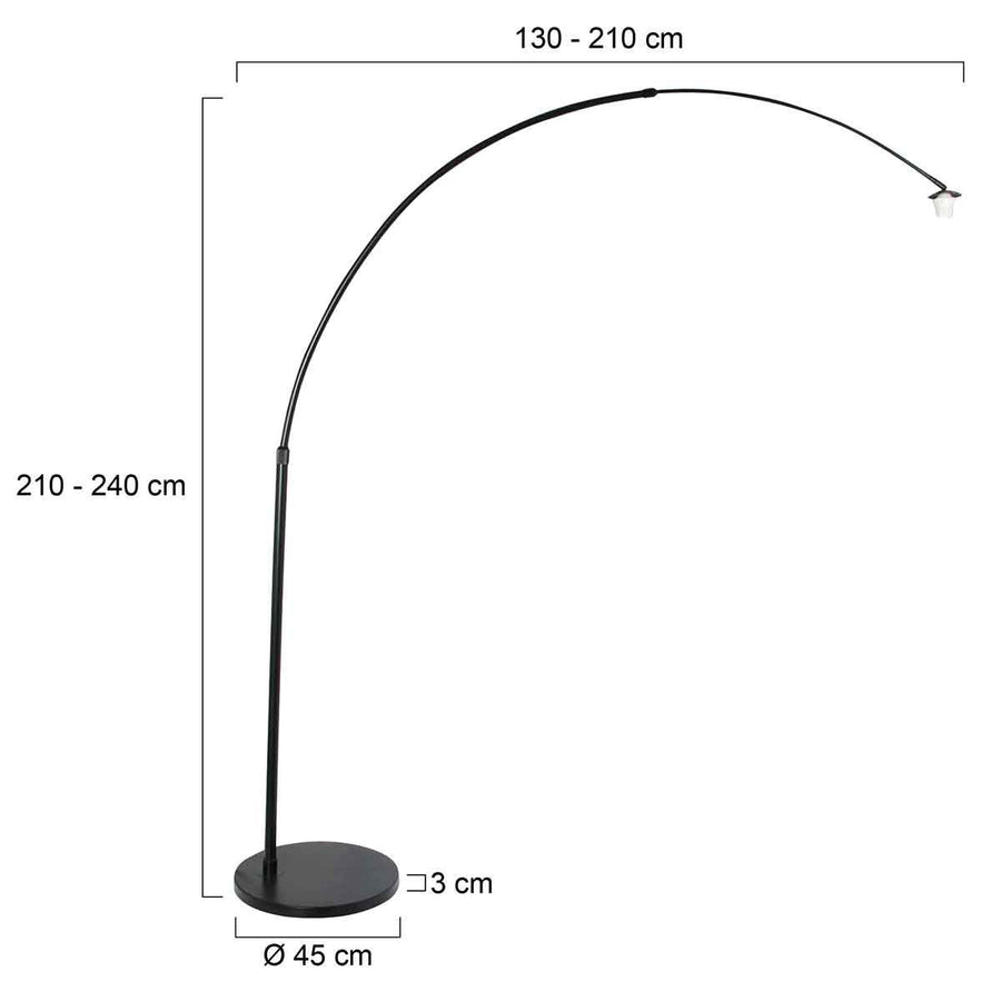 Vloerlamp Sparkled Light 7268ZW Zwart